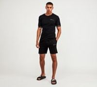 Closure London Branded Cuff T-Shirt and Short Set - Black - Size S