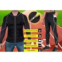 Men'S Thermal Sports Training Workout Set In 6 Sizes - Black