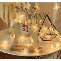 7 Metres 50 Lamps Warm White Stars Solar Camping Light String