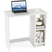 Wooden Computer Desk Writing Desk PC Laptop Table W/2 Compartments