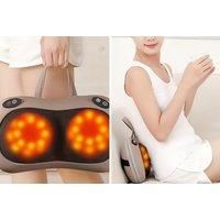 Portable Hot Compress Massage Pillow With 16 Massage Heads