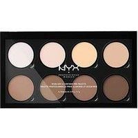 NYX Professional Makeup Highlight and Contour Pro Palette, Powder Contour Kit, Eight Blendable Matte and Pearly Shades