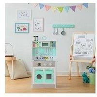 Teamson Kids Mint Wooden Toy Kitchen for Little Chefs Play Kitchen TD-12385M