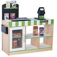 Teamson Kids Austin Wooden Pretend Grocery Role Play Shop For Children With Conveyor Belt UK-TD-13206B