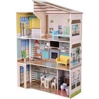 Olivia's Little World Kids Wooden Doll House 3 Floors & 17 Accessories TD-13551B