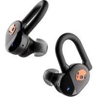 Skullcandy Push Play Active In-Ear Wireless Earbuds, 34 Hr Battery, Stay-Aware Mode, Microphone, Works with iPhone Android and Bluetooth Devices - True Black/Orange