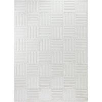 Surya Detroit Rug for Bedroom, Living Room, Dining Room, Hallway - Modern Boho Rug with Geometric Pattern - Soft Scandinavian Living Room Rug Oriental - Carpet 160 x 220 cm Large Rug White