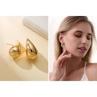 Large Drop Earrings In Gold Or Silver