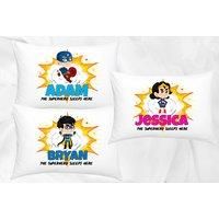 Personalised Kids Pillowcase - 10 Superhero Designs