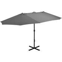 Outdoor Parasol with Aluminium Pole 460x270 cm Anthracite