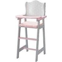 Grey Doll High Chair by Olivia's World Wooden Furniture Role Play Gift TD-0098A