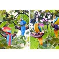 Iron Ring Hanging Parrot Garden Decor - 4 Designs!