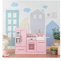 Pink Wooden Toy Kitchen by Teamson Kids Toy Cooker Play Kitchen Set TD-12302P