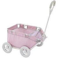 Olivia/'s Little World Polka Dots Baby Doll Pull Along Wagon Trolley Toy Cart OL-00007