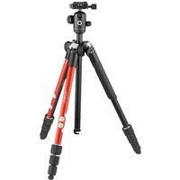 JOBY RangePod, Aluminium Traveller Camera/SmartphoneTripod with Ball Head, Universal Smartphone Clamp and Carrying Bag, for CSC,DSLR, Mirrorless, Mobile Phones, Red for Photo,Video, Vlogging, YouTube