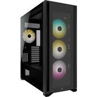 Corsair iCUE 7000X RGB Full-Tower ATX PC Case (Three Tempered Glass Panels, Four Included 140mm RGB Fans, Easy Cable Management, Smart RGB and Fan Speed Control, Spacious Interior) Black