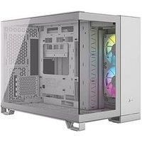 Corsair 2500X RGB Tempered Glass Micro-ATX Dual Chamber PC Case - White