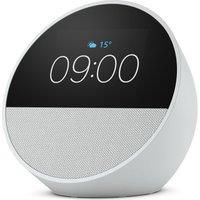 All-new Echo Spot (2024 release), Smart alarm clock with vibrant sound + Alexa, Glacier White