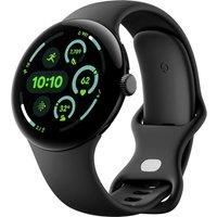 Google Pixel Watch 3 (45 mm) – Android smartwatch with heart rate tracking, advanced running from Fitbit, fitness insights, 24-hour battery – Matte Black Aluminium Case – Obsidian band – LTE