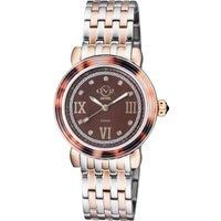 Marsala Tortoise Brown Mother Of Pearl Dial T Tone SS/IP RG Bracelet Watch