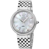 Genoa White MOP Dial, Stainless Steel Diamond Swiss Quartz Watch