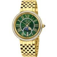 Genoa SS IP Gold Case, Green MOP Dial, IPYG Stainless Steel Watch