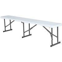 Lifetime 6 Ft/1.83 m Fold in Half Bench, White