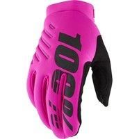 BRISKER Womens Gloves Neon Pink/Black - M