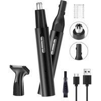 Men'S 3-In-1 Waterproof Electric Nose And Ear Hair Trimmer