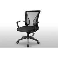 Adjustable Ergonomic Office Chair With Lumbar Support - Black