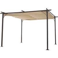 3M X 3M Retractable Canopy Steel Frame Pergola - 2 Options