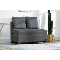 3-In-1 Convertible 5-Level Recliner Chair Bed - Grey