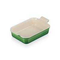 Le Creuset Stoneware Heritage Rectangular Roasting Dish - 26cm - Bamboo Green