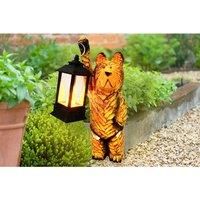 Bernard The Bear Garden Statue W/Led Lantern