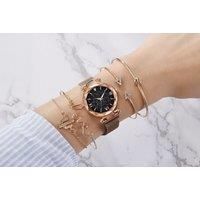 Fashion Quartz Bracelet And Watch Set - 6 Colour Options - Brown