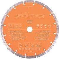 Evolution (D230SEG-CS) - 230 mm Diamond Blade For Disc Cutters - Segmented Edge For Cutting Masonry, Such as Brick, Reinforced Concrete and Stone , Orange