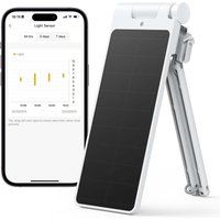 SwitchBot Solar Panel Charger for Curtain 3 - Performance Upgrade, Easy to Use, Support Low Light Charging, Smart Solar Panel for SwitchBot Curtain 3 Rod/U Rail, Non-stop Solar Power Supply