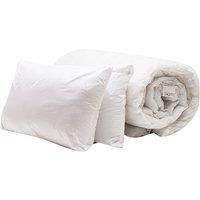 4.5 Tog Polypropylene Duvet Quilt & 2 Pillows Set - 4 Sizes