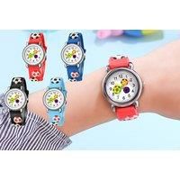 Kid'S Unique Cartoon Football Watch - Four Colour Options - Blue