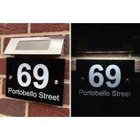 Personalised House Sign & Solar Light - 5 Designs - Black