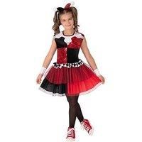 Rubies Official DC Super Villians Harley Quinn Tutu Dress, Kids Fancy Dress, Large