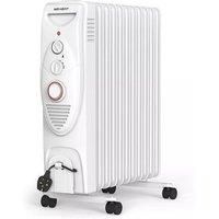 2500W Electric Oil Filled Radiator With 11 Fin Thermostat!