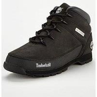 Timberland Euro Sprint Hiker Mens Black Leather Ankle Boots Size UK 7-11