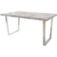 4-6 Seater Etta Marble Effect Dining Table- 2 Chair Options