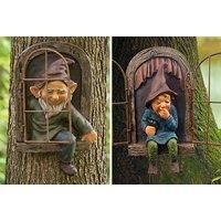 Gnome In A Tree Garden Decor - Woman Or Man!