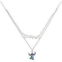 Disney Sterling Silver Lilo and Stitch Pendant Necklace