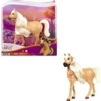 Mattel Spirit Untamed Herd Horse (Approx. 8-in), Moving Head, Palomino with Long Blonde Mane & Playful Stance, Great Gift for Horse Fans Ages 3 Years Old & Up