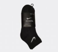 Nike Men's Everyday Cushion Ankle Socks (3 Pair), Black/White, S