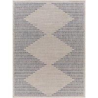 Livabliss Kercem Indoor Outdoor Rug - Large Boho Rugs for Living Room 160x213 cm Dining, Kitchen Carpet, Patterned Neutral and Coloured Rugs, Waterproof, Stain Durable - Cream, Dark Blue