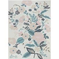 Livabliss Florence Indoor Outdoor Rug - Large Boho Rugs for Living Room 156x207 cm Dining, Kitchen Carpet, Patterned Neutral and Coloured Rugs, Waterproof, Stain Durable - Ivory, Pink, Blue